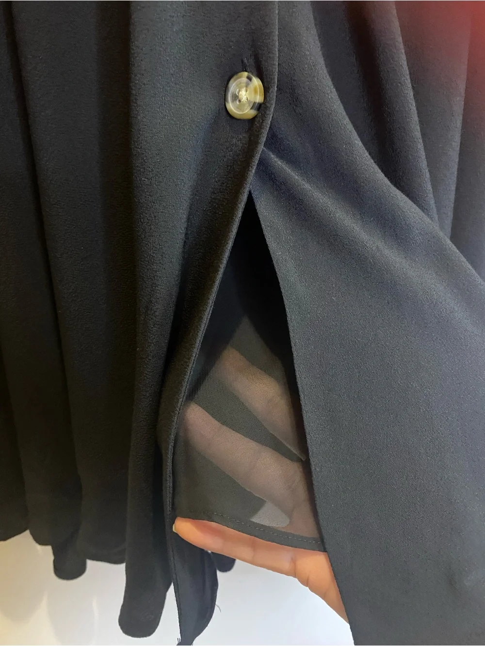 J CREWUniversal Thread Black Maxi Button-Front Shirt Dress with Chest Pockets🖤✨ - Picture 8 of 15